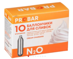 Баллончики д/сифона для сливок 8г N20[10шт]