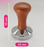 Темпер с деревянной ручкой 58мм